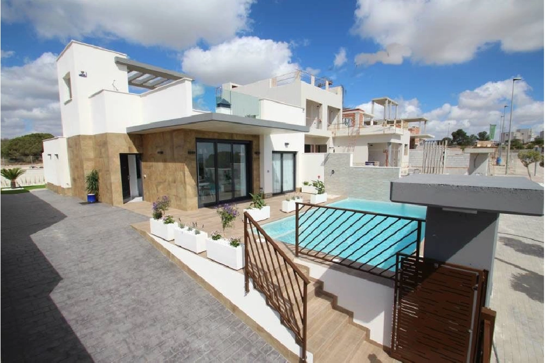 Villa in Los Belones(Murcia) te koop, woonoppervlakte 168 m², Staat Eerste bewoning, Airconditioning, grondstuk 430 m², 3 slapkamer, 2 badkamer, Zwembad, ref.: HA-LBN-110-E01-2