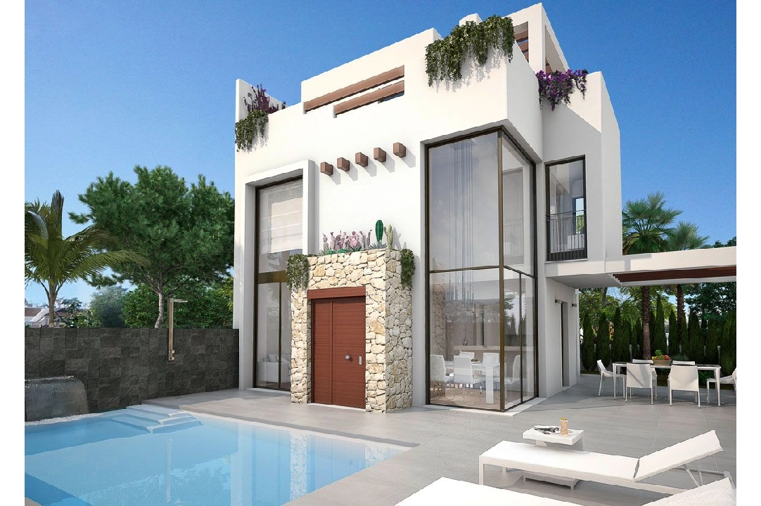 Villa in Los Belones(Murcia) te koop, woonoppervlakte 146 m², Staat Eerste bewoning, Airconditioning, grondstuk 430 m², 3 slapkamer, 3 badkamer, Zwembad, ref.: HA-LBN-110-E02-6