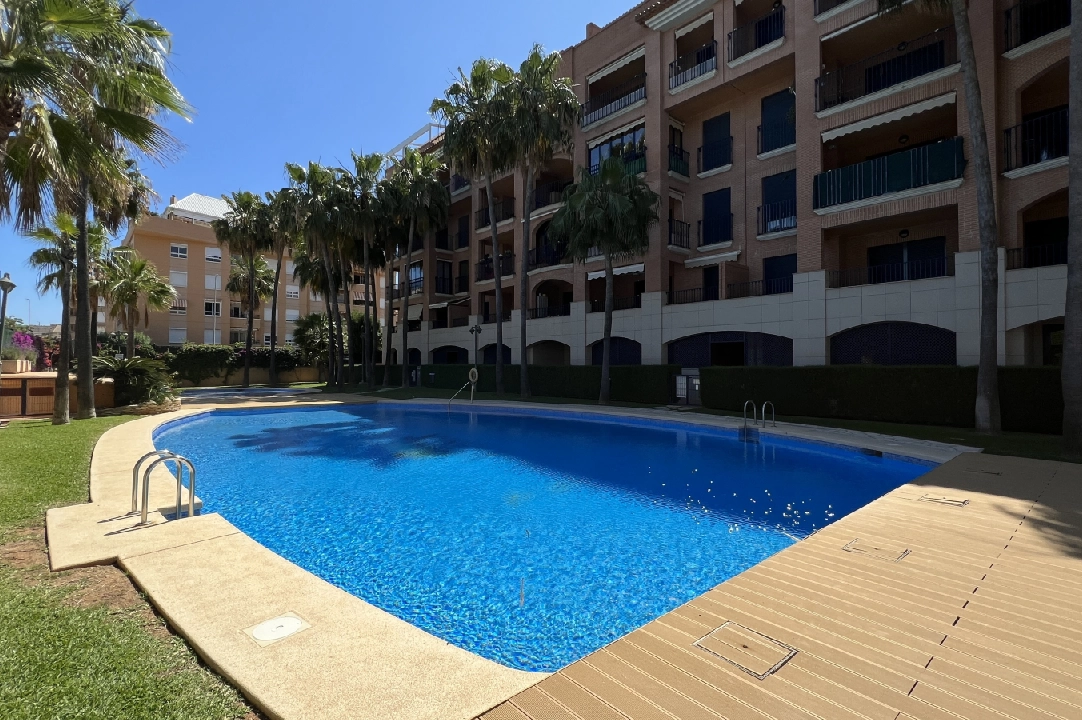 Apartment in Denia(Centro) voor vakantie, woonoppervlakte 84 m², Staat netjes, + KLIMA, Airconditioning, 1 slapkamer, 2 badkamer, Zwembad, ref.: T-1318-29