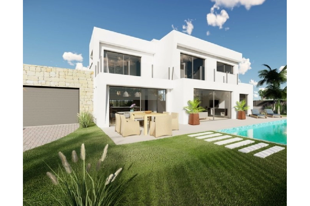 Villa in Calpe(Buenavista) te koop, woonoppervlakte 220 m², Bouwjaar 2019, Airconditioning, grondstuk 850 m², 4 slapkamer, 3 badkamer, Zwembad, ref.: BI-CA.H-413-17