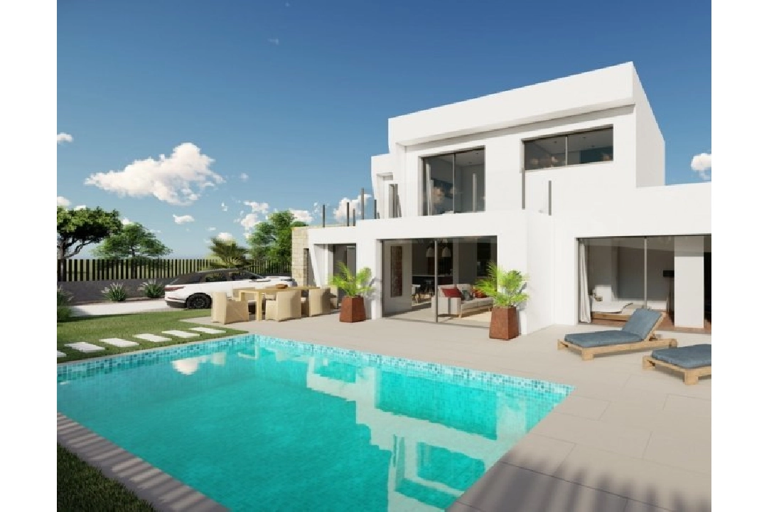 Villa in Calpe(Buenavista) te koop, woonoppervlakte 220 m², Bouwjaar 2019, Airconditioning, grondstuk 850 m², 4 slapkamer, 3 badkamer, Zwembad, ref.: BI-CA.H-413-18