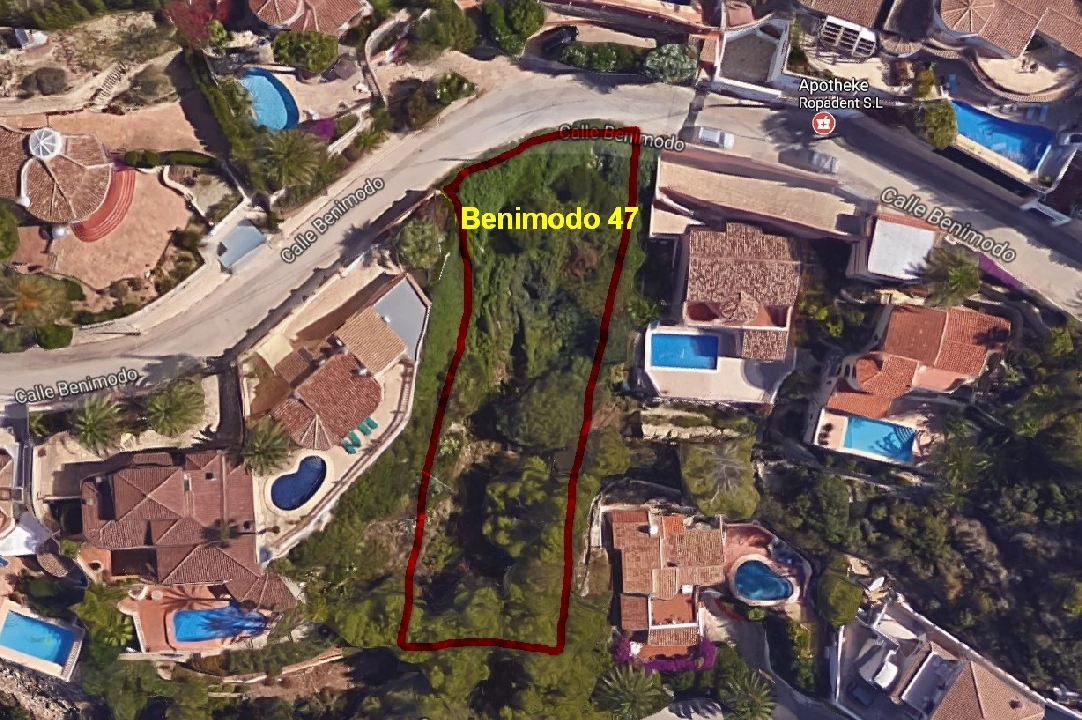 Wohngrundstück in Moraira(Benimeit) te koop, grondstuk 800 m², ref.: BP-3101MOR-2