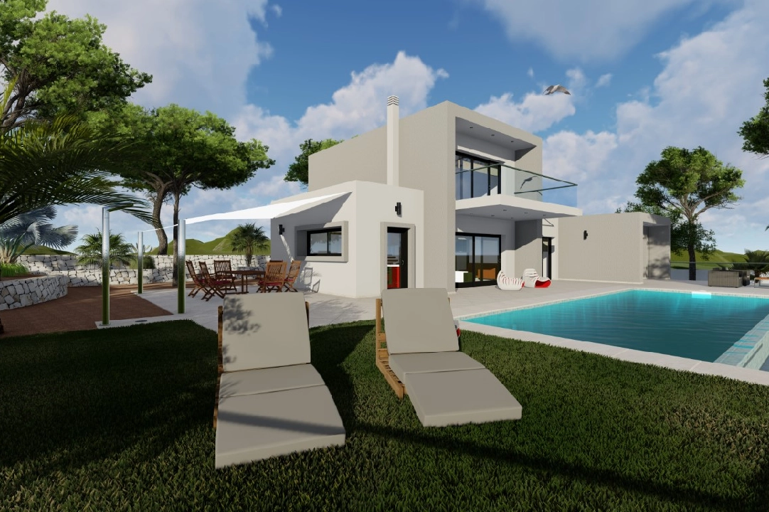 Villa in Benissa(Fustera) te koop, woonoppervlakte 160 m², Airconditioning, grondstuk 1000 m², 3 slapkamer, 2 badkamer, Zwembad, ref.: BP-3092BEN-3