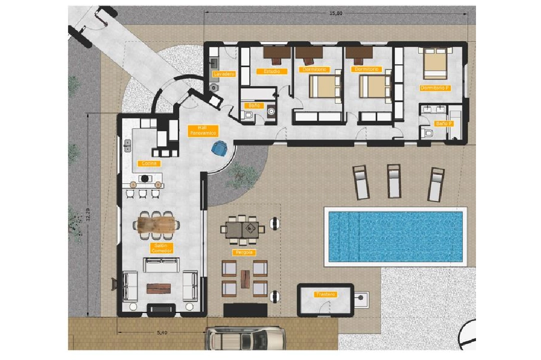 Villa in Polop(Alfaz del Pi) te koop, woonoppervlakte 436 m², grondstuk 800 m², 3 slapkamer, 2 badkamer, ref.: BP-3431ALF-30