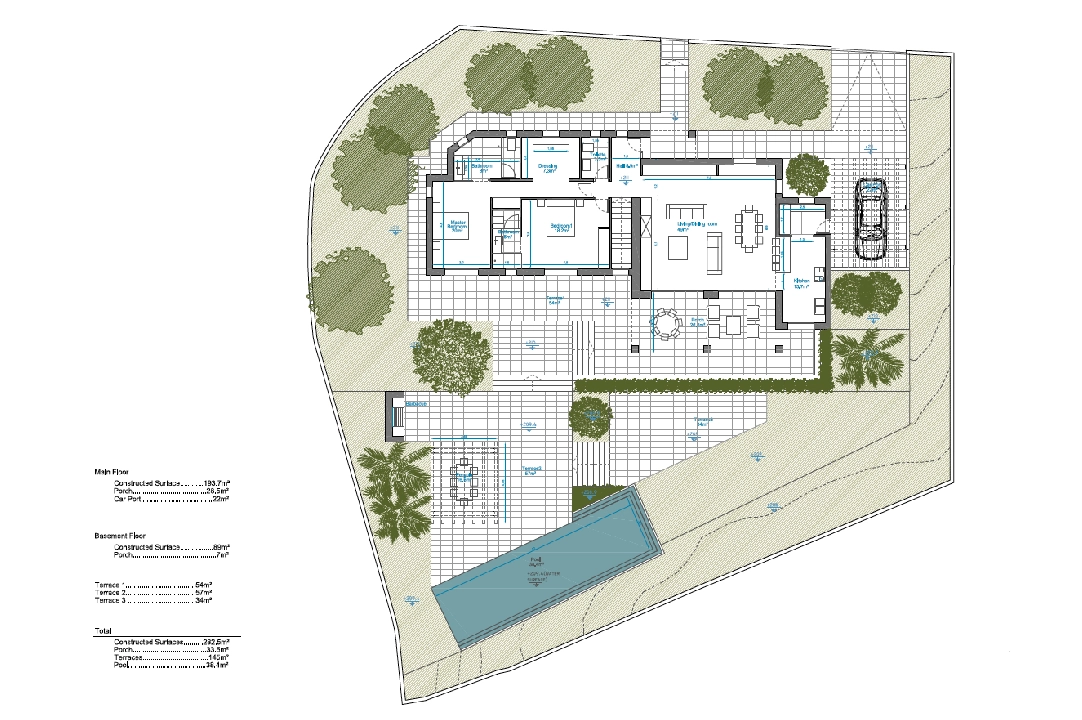 Villa in Benitachell(Cumbre del Sol) te koop, woonoppervlakte 282 m², Bouwjaar 2022, Airconditioning, grondstuk 891 m², 4 slapkamer, 3 badkamer, Zwembad, ref.: BI-BX.H-182-7