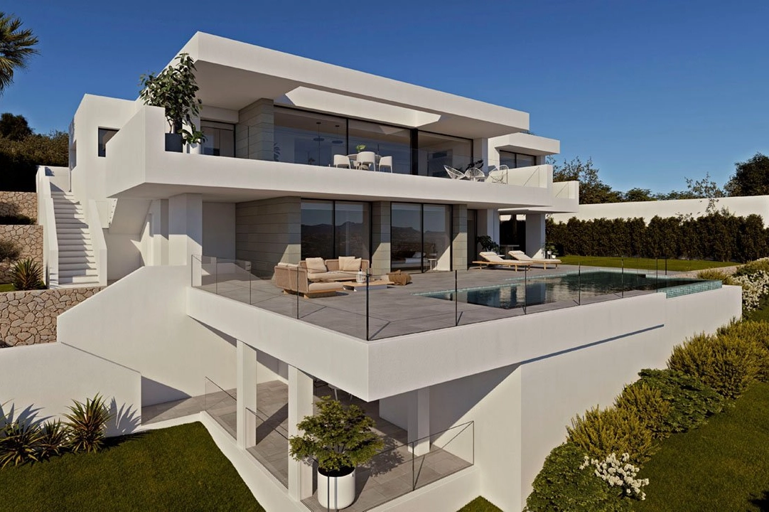 Villa in Cumbre del Sol te koop, woonoppervlakte 693 m², Staat Eerste bewoning, Airconditioning, grondstuk 1158 m², 3 slapkamer, 3 badkamer, Zwembad, ref.: HA-CDN-200-E13-1