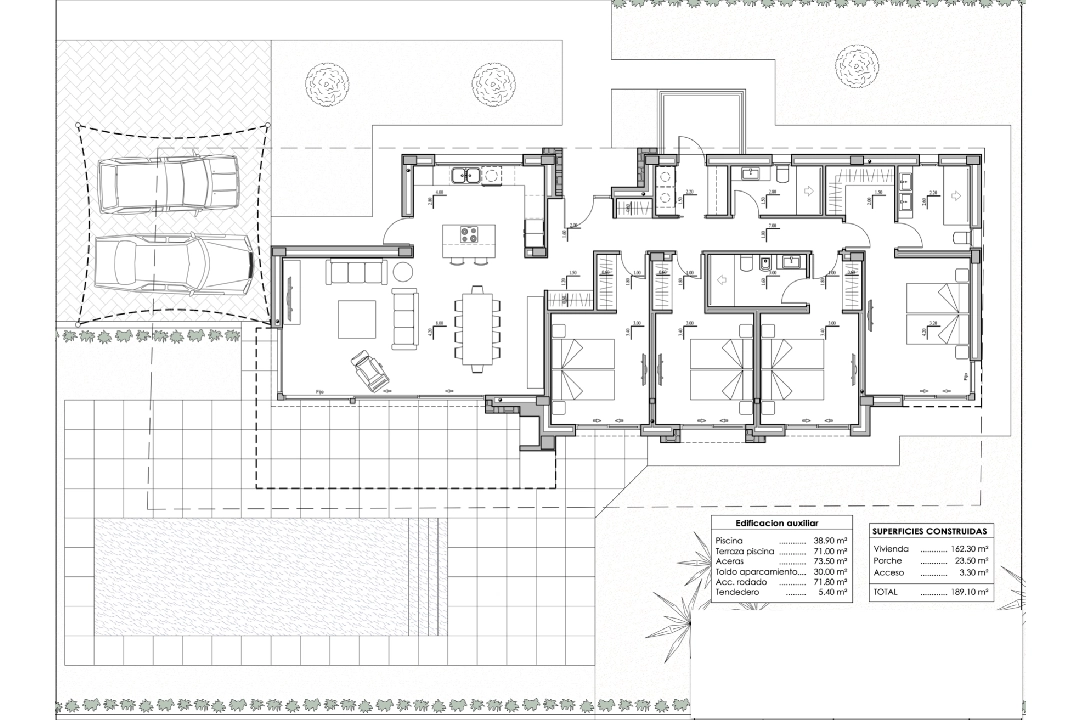 Villa in Calpe te koop, woonoppervlakte 192 m², Airconditioning, grondstuk 800 m², 4 slapkamer, 3 badkamer, Zwembad, ref.: BI-CA.H-442-4