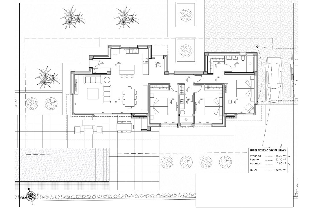 Villa in Calpe te koop, woonoppervlakte 166 m², Airconditioning, grondstuk 800 m², 3 slapkamer, 2 badkamer, Zwembad, ref.: BI-CA.H-443-4