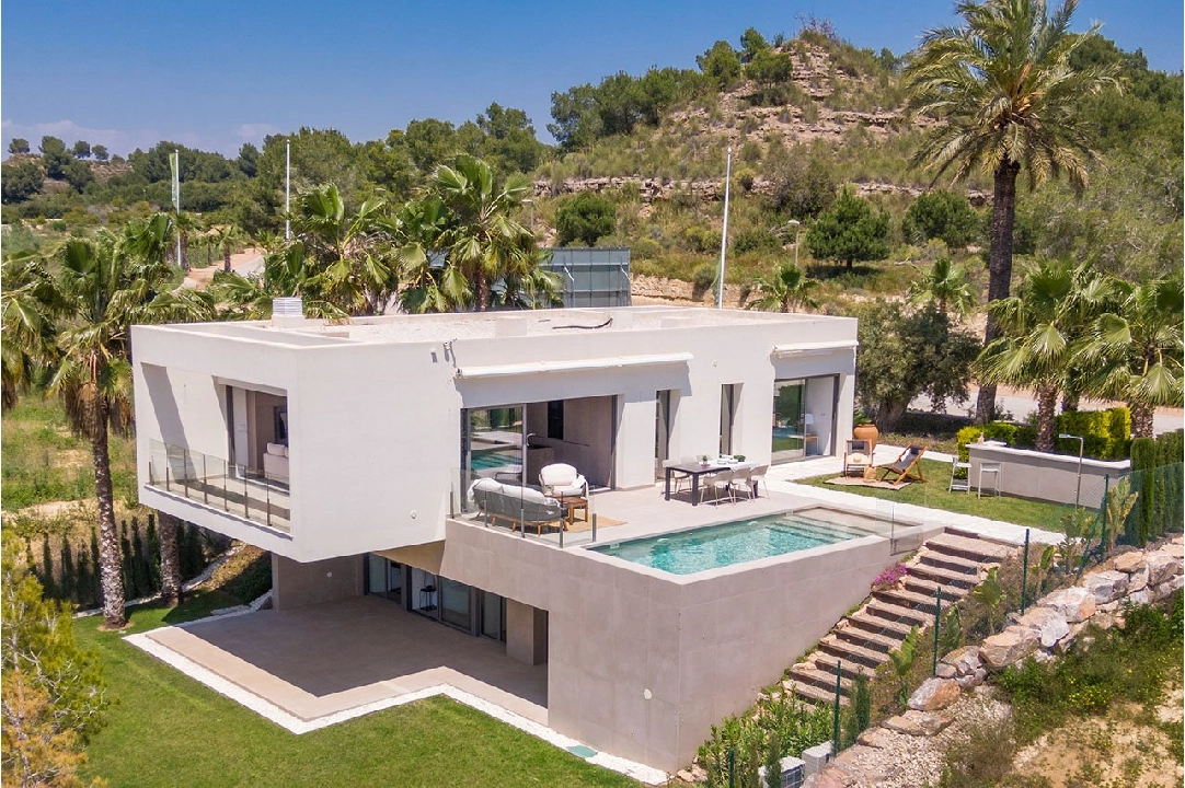 Villa in Orihuela Costa te koop, woonoppervlakte 264 m², Staat Eerste bewoning, Airconditioning, grondstuk 518 m², 3 slapkamer, 3 badkamer, Zwembad, ref.: HA-OCN-146-E02-1