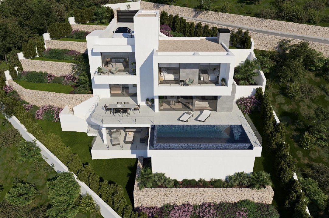 Villa in Cumbre del Sol(Lirios Sunrise) te koop, woonoppervlakte 169 m², grondstuk 805 m², 3 slapkamer, 3 badkamer, Zwembad, ref.: VA-AL031-1