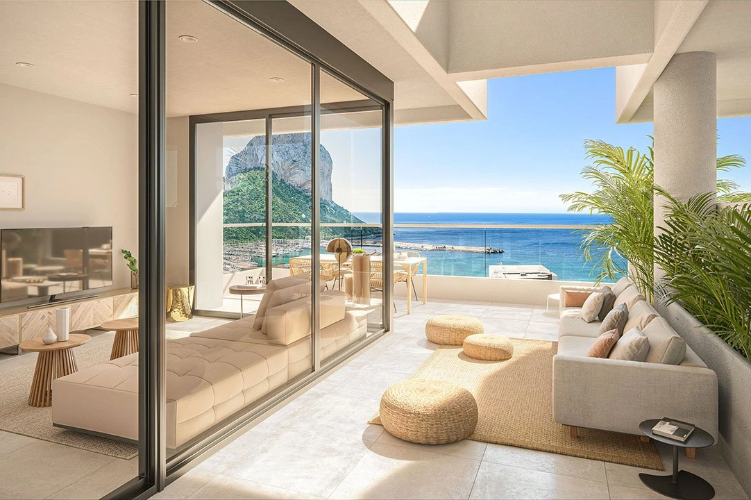 Etagen Apartment in Calpe te koop, woonoppervlakte 65 m², Staat Eerste bewoning, Airconditioning, 1 slapkamer, 1 badkamer, Zwembad, ref.: HA-CAN-130-A01-9