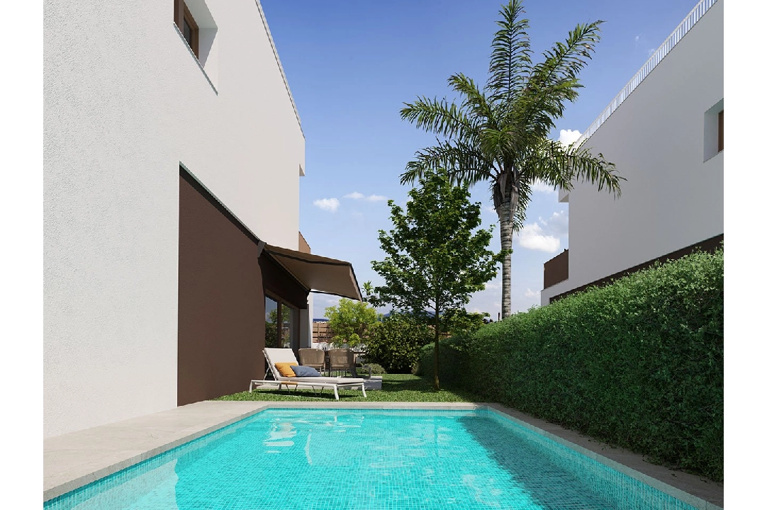 Villa in La Marina te koop, woonoppervlakte 168 m², Staat Eerste bewoning, Airconditioning, grondstuk 216 m², 3 slapkamer, 3 badkamer, Zwembad, ref.: HA-MAN-253-E02-3