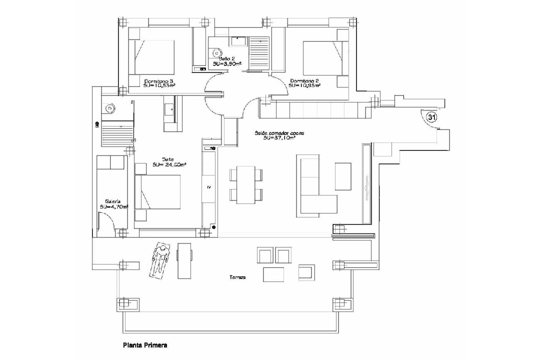 Penthouse Apartment in Dehesa de Campoamor te koop, woonoppervlakte 217 m², Staat netjes, + fussboden, Airconditioning, 3 slapkamer, 2 badkamer, Zwembad, ref.: HA-OC-157-33