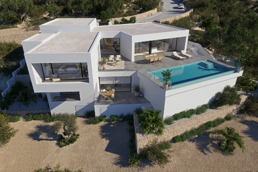 Villa in Cumbre del Sol(Lirios Design) te koop, woonoppervlakte 266 m², grondstuk 1000 m², 3 slapkamer, 4 badkamer, Zwembad, ref.: VA-AL024-3