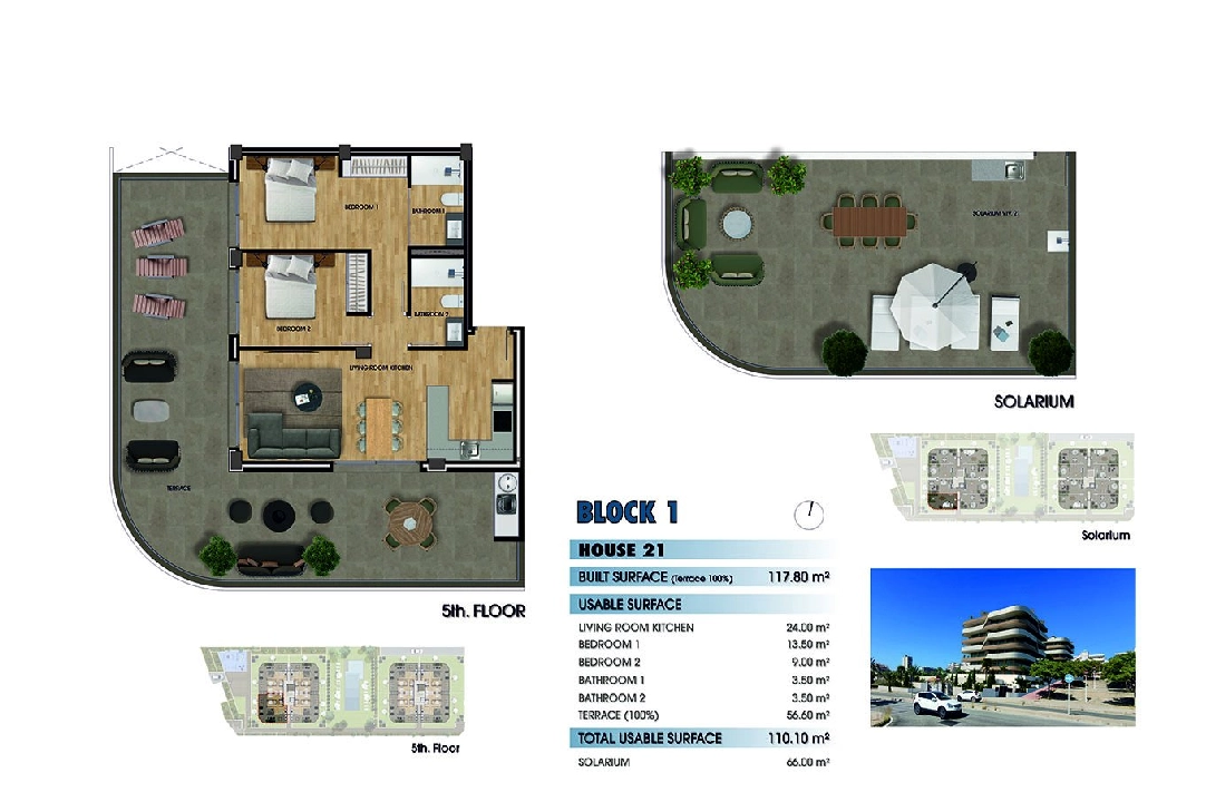 Penthouse Apartment in Los Arenales del Sol te koop, woonoppervlakte 183 m², Staat Eerste bewoning, 2 slapkamer, 2 badkamer, Zwembad, ref.: HA-ADN-141-A03-12