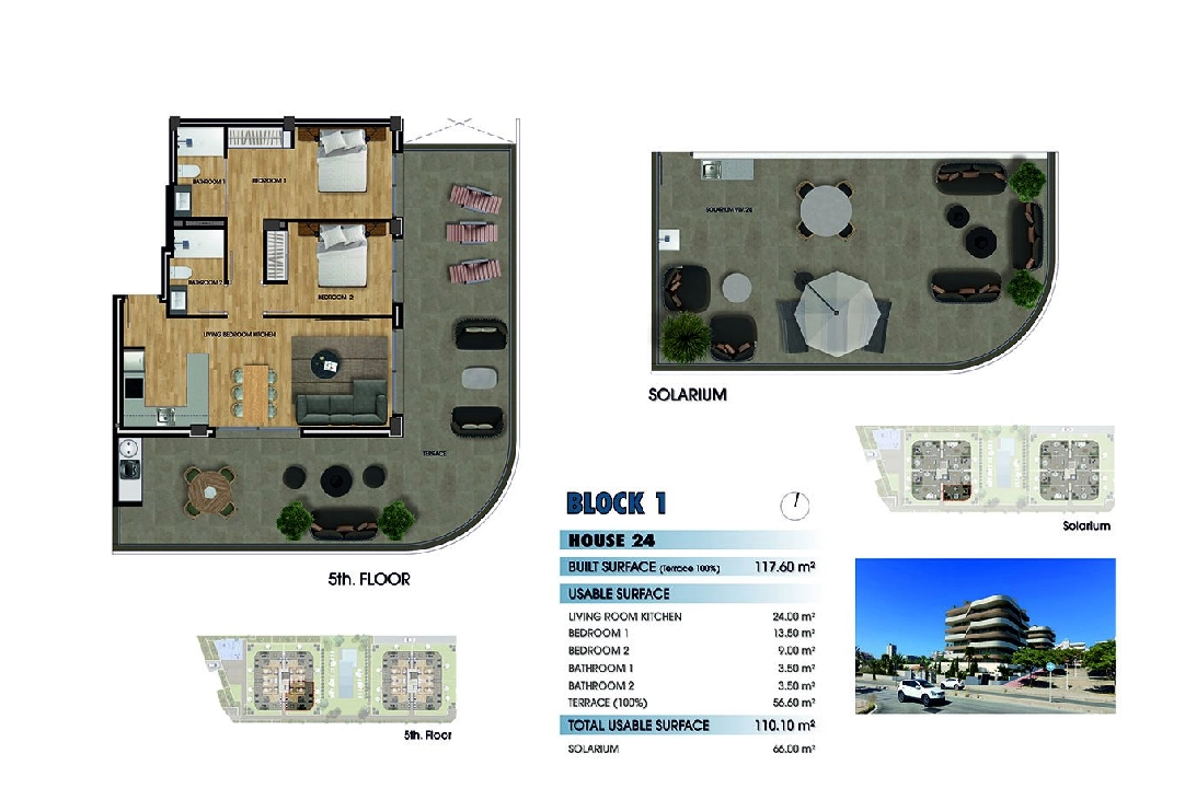 Penthouse Apartment in Los Arenales del Sol te koop, woonoppervlakte 183 m², Staat Eerste bewoning, 2 slapkamer, 2 badkamer, Zwembad, ref.: HA-ADN-141-A03-15