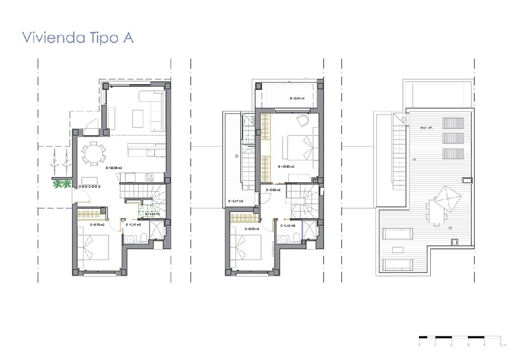 Villa in Santiago de la Ribera te koop, woonoppervlakte 155 m², Staat Eerste bewoning, grondstuk 164 m², 3 slapkamer, 2 badkamer, Zwembad, ref.: HA-SRN-116-E01-12