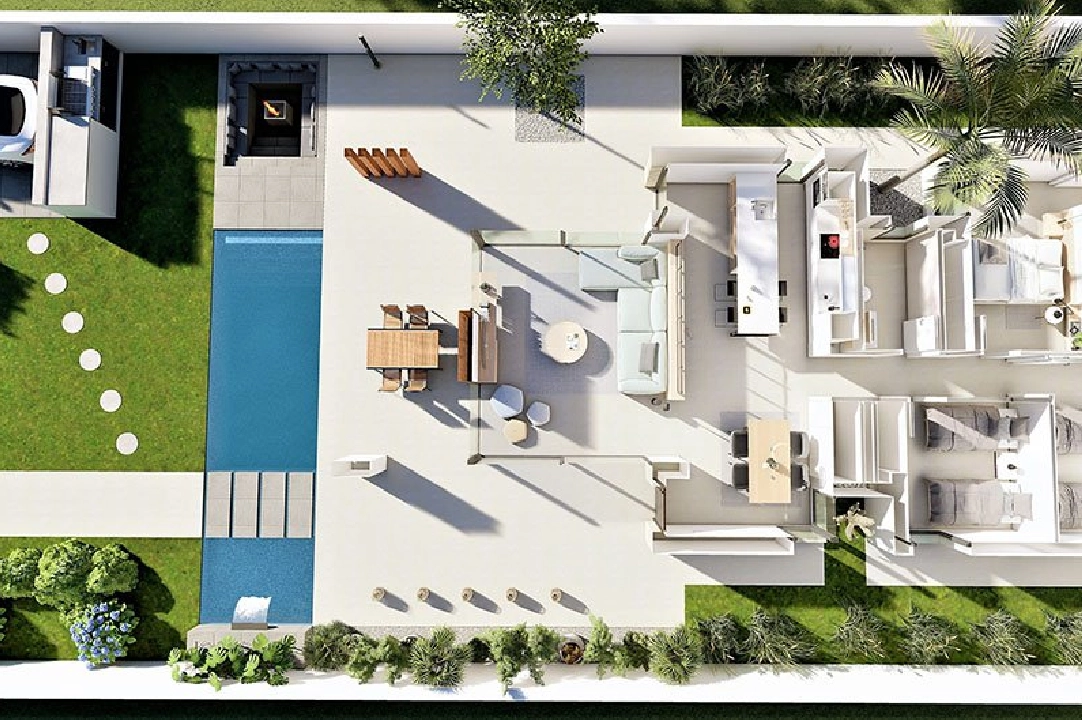 Villa in San Fulgencio te koop, woonoppervlakte 135 m², Staat Eerste bewoning, grondstuk 500 m², 3 slapkamer, 2 badkamer, Zwembad, ref.: HA-MAN-270-E01-13