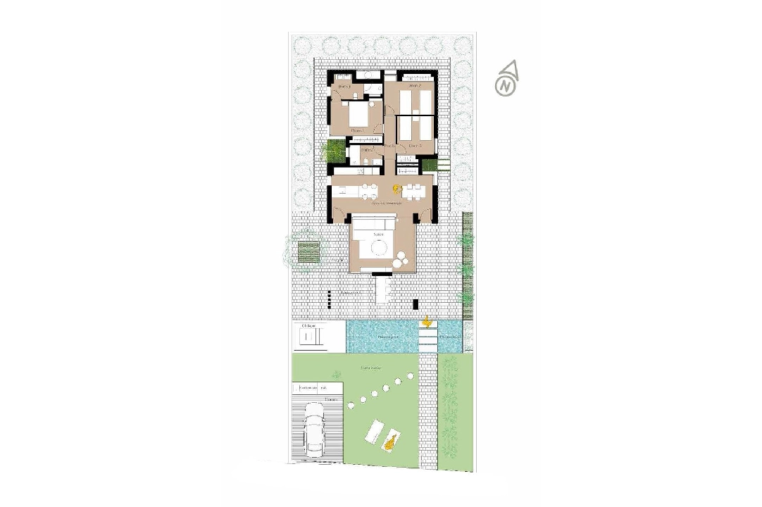 Villa in San Fulgencio te koop, woonoppervlakte 135 m², Staat Eerste bewoning, grondstuk 500 m², 3 slapkamer, 2 badkamer, Zwembad, ref.: HA-MAN-270-E01-14