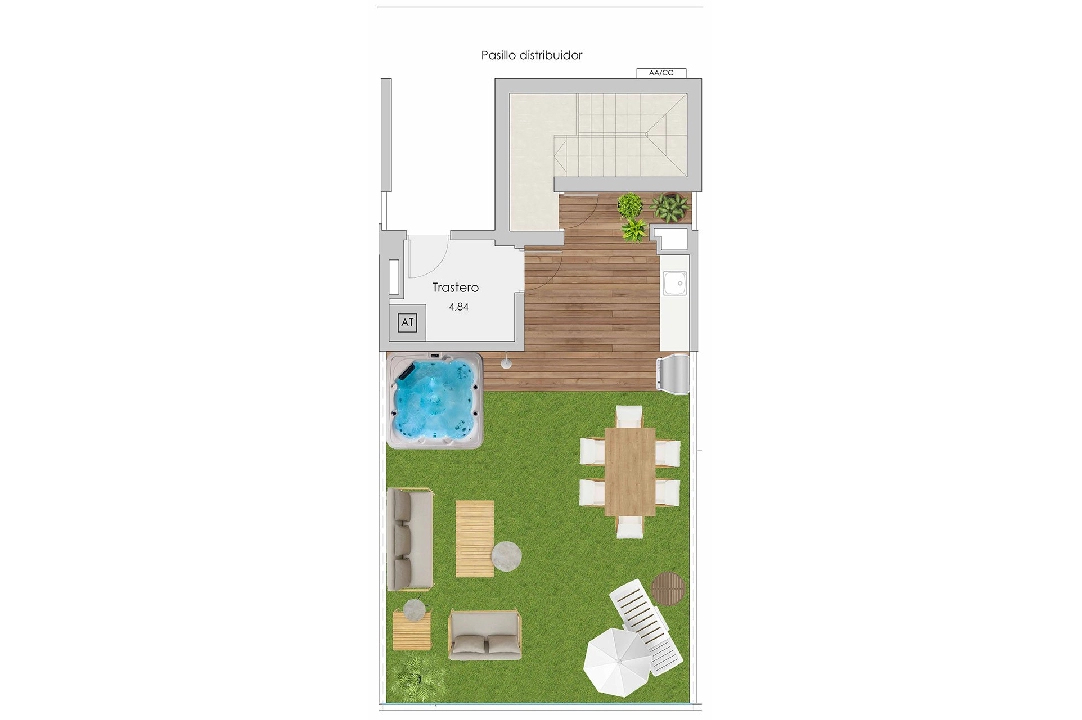 Penthouse Apartment in Santa Pola te koop, woonoppervlakte 208 m², Staat Eerste bewoning, 2 slapkamer, 2 badkamer, Zwembad, ref.: HA-SPN-702-A03-11