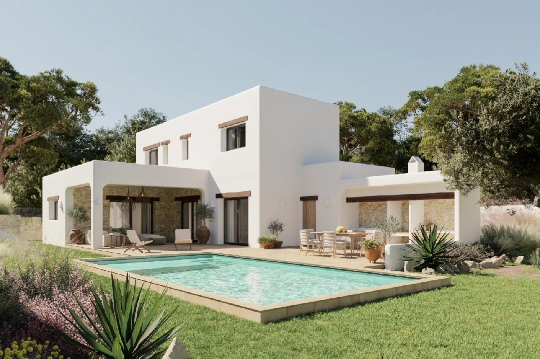 Villa in Moraira(Cap Blanc) te koop, woonoppervlakte 145 m², Airconditioning, grondstuk 1056 m², 3 slapkamer, 4 badkamer, Zwembad, ref.: CA-H-1699-AMB-1