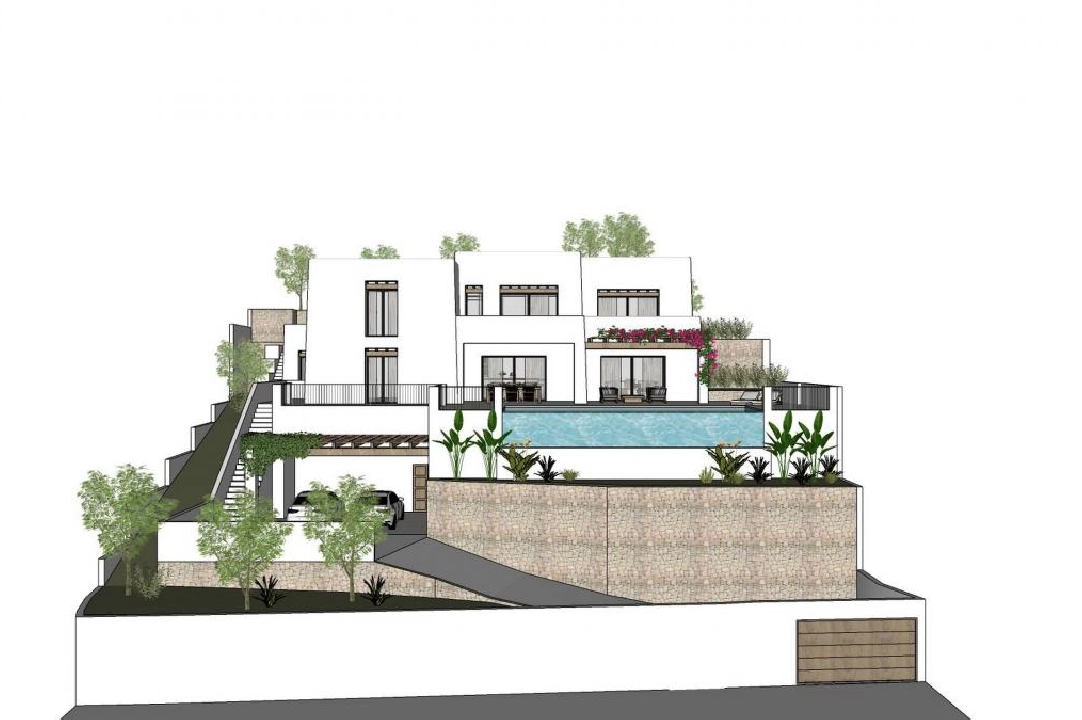 Villa in Moraira te koop, grondstuk 1000 m², 4 slapkamer, 4 badkamer, Zwembad, ref.: COB-3416-4