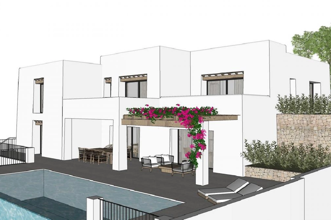 Villa in Moraira te koop, grondstuk 1000 m², 4 slapkamer, 4 badkamer, Zwembad, ref.: COB-3416-6