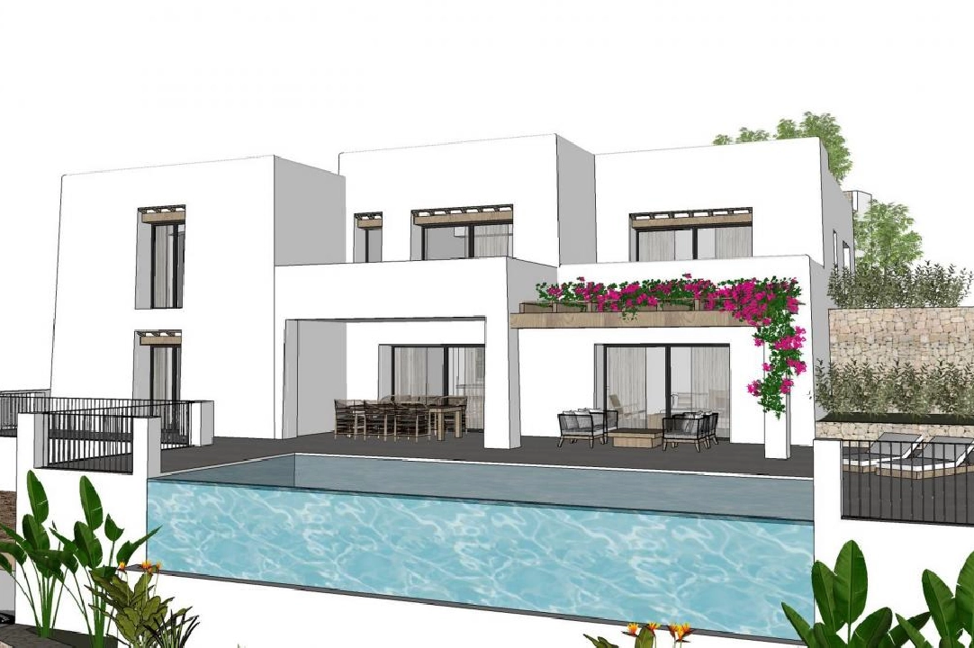 Villa in Moraira te koop, grondstuk 1000 m², 4 slapkamer, 4 badkamer, Zwembad, ref.: COB-3416-7