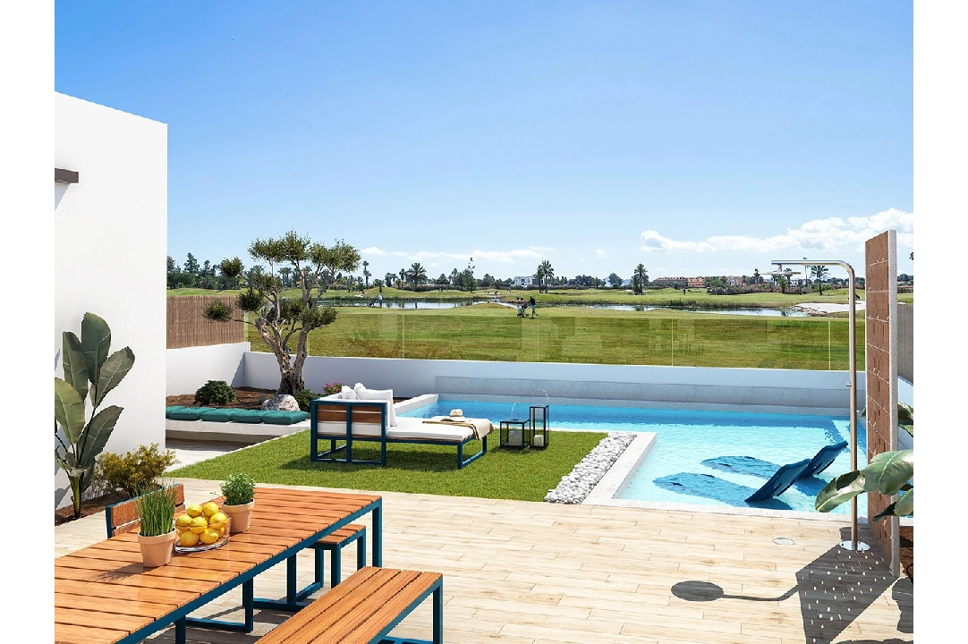 Villa in Los Alcazares te koop, woonoppervlakte 108 m², Staat Eerste bewoning, grondstuk 292 m², 3 slapkamer, 2 badkamer, Zwembad, ref.: HA-LAN-430-E01-4