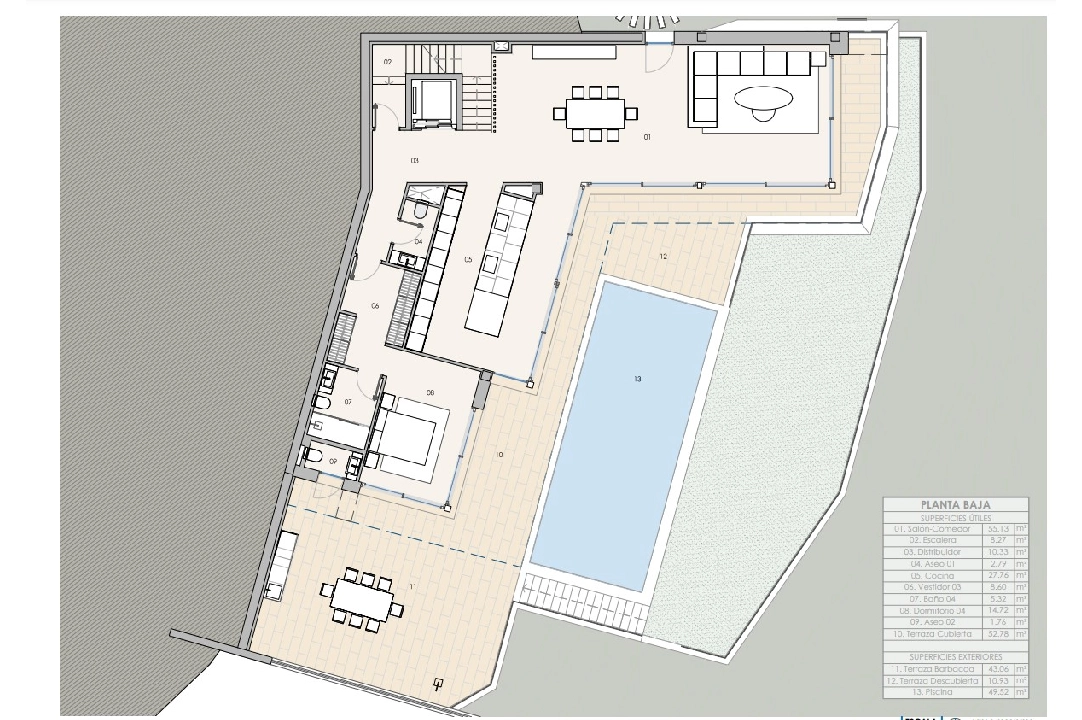 Villa in Altea(Altea Hills) te koop, woonoppervlakte 610 m², Airconditioning, grondstuk 1302 m², 4 slapkamer, 4 badkamer, Zwembad, ref.: BP-3622ALT-27