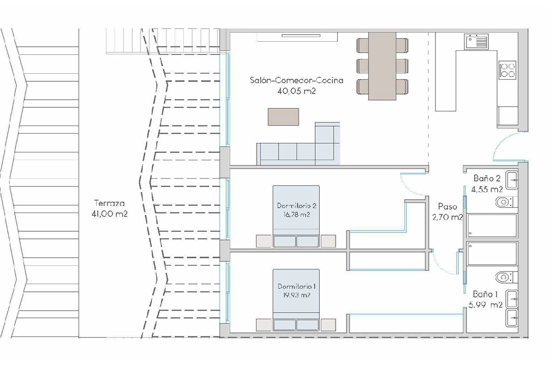 Penthouse Apartment in Finestrat te koop, woonoppervlakte 221 m², Staat Eerste bewoning, 2 slapkamer, 2 badkamer, Zwembad, ref.: HA-FIN-313-A02-10