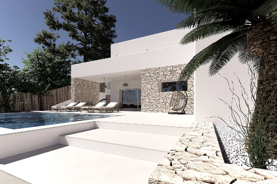 Villa in Moraira(Pinar del Advocat) te koop, woonoppervlakte 190 m², Airconditioning, grondstuk 800 m², 4 slapkamer, 4 badkamer, Zwembad, ref.: CA-H-1703-AMB-2