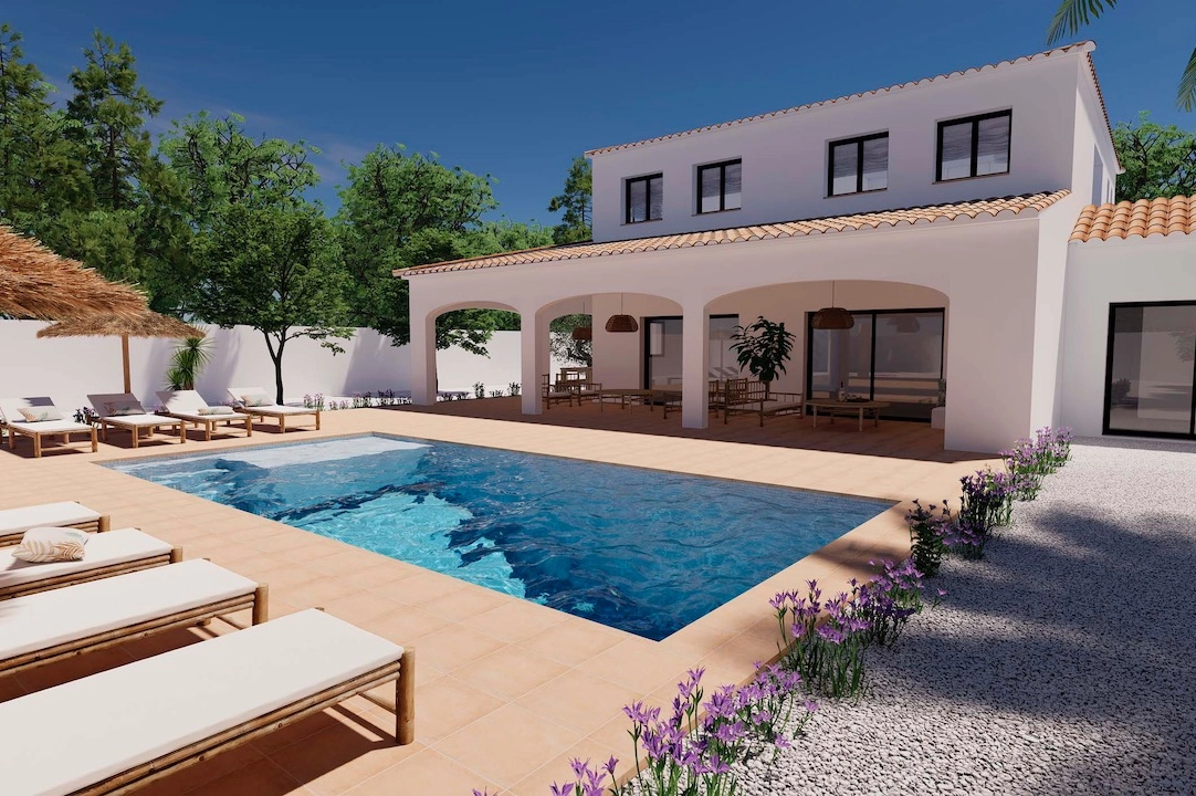 Villa in Moraira(Pinar del Advocat) te koop, woonoppervlakte 248 m², Airconditioning, grondstuk 1050 m², 4 slapkamer, 4 badkamer, Zwembad, ref.: CA-H-1712-AMB-1