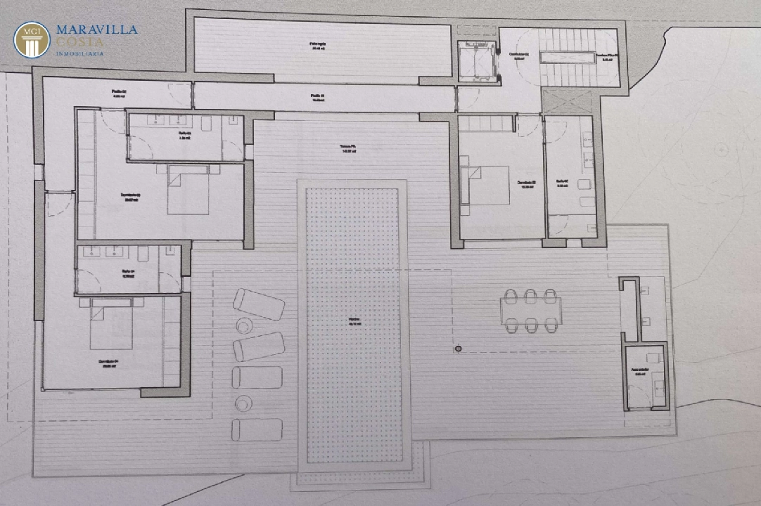 Villa in Calpe te koop, woonoppervlakte 453 m², Bouwjaar 2023, Airconditioning, grondstuk 1013 m², 4 slapkamer, 4 badkamer, ref.: MV-2506-11