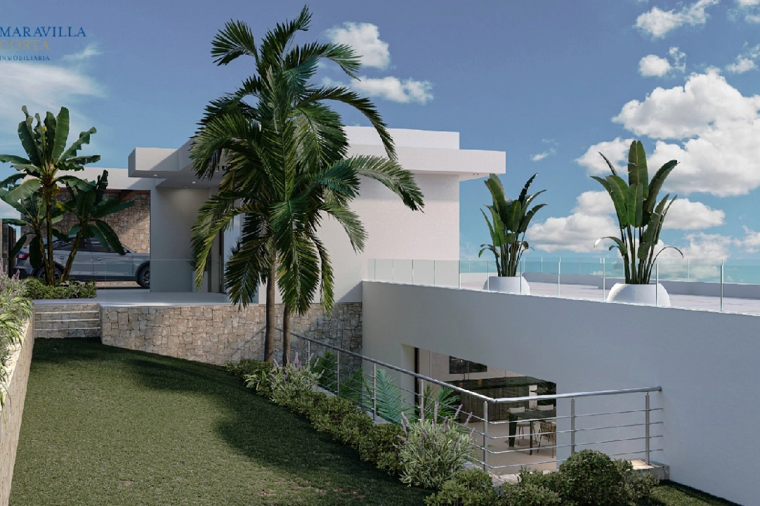 Villa in Calpe te koop, woonoppervlakte 453 m², Bouwjaar 2023, Airconditioning, grondstuk 1013 m², 4 slapkamer, 4 badkamer, Zwembad, ref.: MV-2506-5