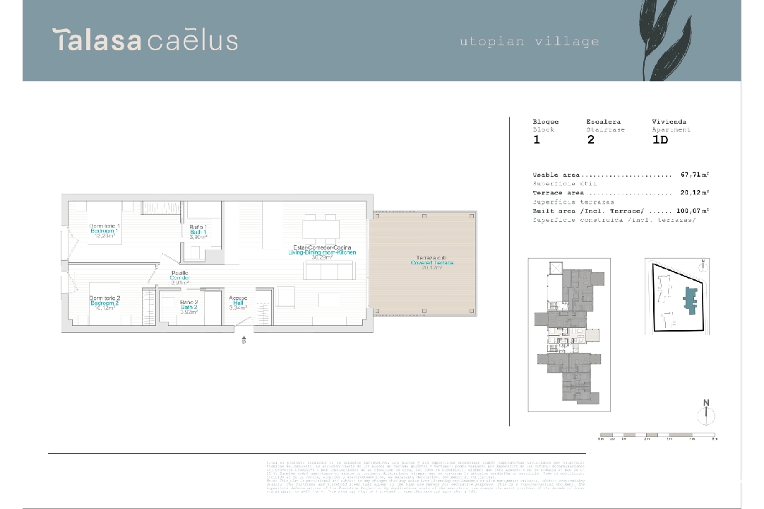 Apartment in El Vergel te koop, woonoppervlakte 66 m², Bouwjaar 2024, grondstuk 20 m², 2 slapkamer, 2 badkamer, ref.: TC-B1-2A-2