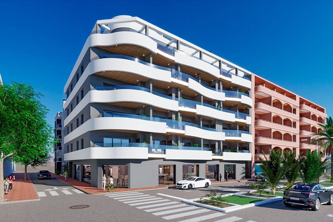 Etagen Apartment in Torrevieja te koop, woonoppervlakte 82 m², Staat Eerste bewoning, 2 slapkamer, 2 badkamer, Zwembad, ref.: HA-TON-203-A01-1