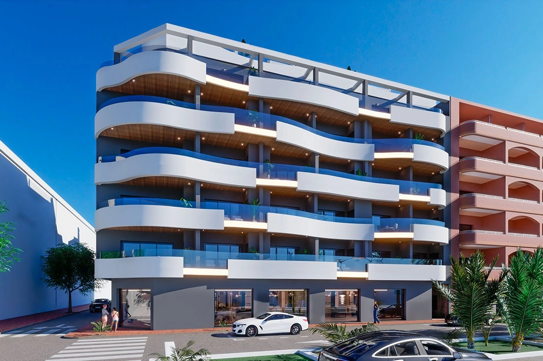 Etagen Apartment in Torrevieja te koop, woonoppervlakte 82 m², Staat Eerste bewoning, 2 slapkamer, 2 badkamer, Zwembad, ref.: HA-TON-203-A01-2