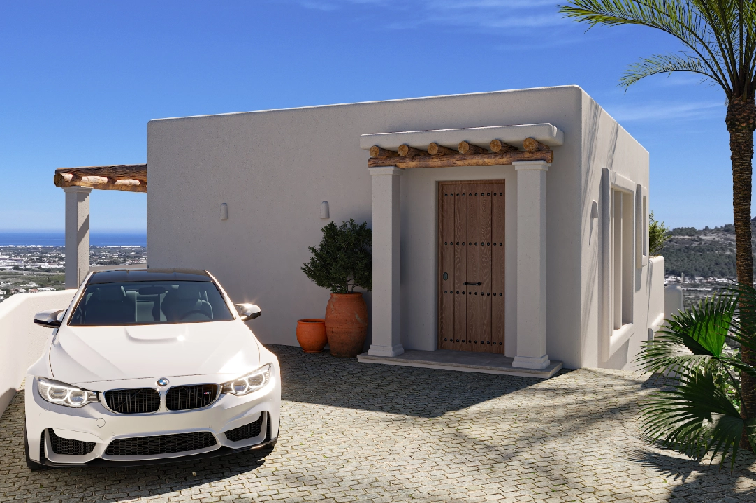 Villa in Pedreguer(Monte Solana I) te koop, woonoppervlakte 252 m², Bouwjaar 2025, Airconditioning, grondstuk 608 m², 3 slapkamer, 2 badkamer, Zwembad, ref.: UM-UV-SERPIS-11