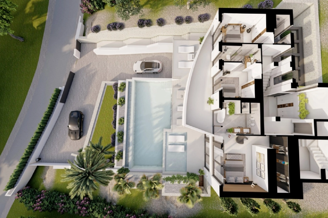 Villa in Altea te koop, woonoppervlakte 540 m², Bouwjaar 2024, Airconditioning, grondstuk 1270 m², 4 slapkamer, 4 badkamer, Zwembad, ref.: BI-AL.H-031-2