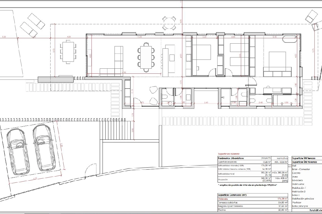 Villa in Denia te koop, woonoppervlakte 176 m², Bouwjaar 2023, Airconditioning, grondstuk 1514 m², 3 slapkamer, 3 badkamer, Zwembad, ref.: BI-DE.H-008-27