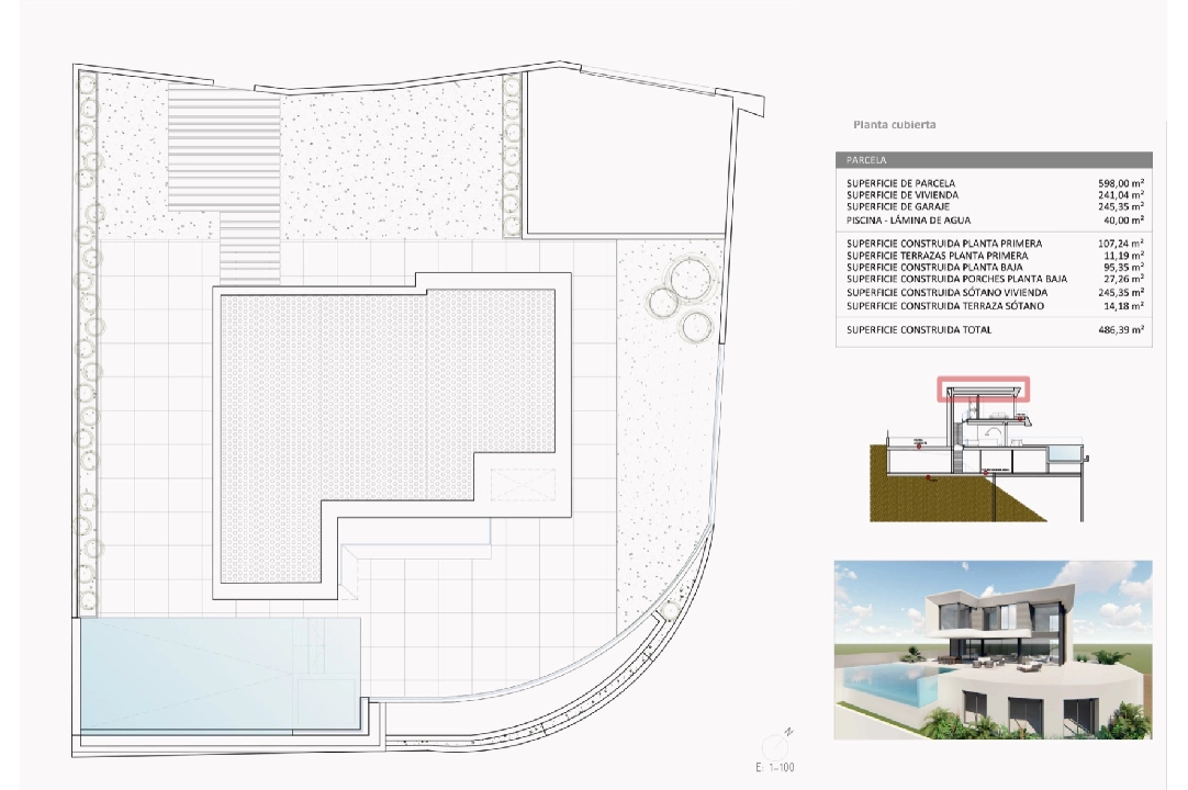 Villa in Finestrat te koop, woonoppervlakte 526 m², Bouwjaar 2024, Airconditioning, grondstuk 598 m², 5 slapkamer, 5 badkamer, Zwembad, ref.: BI-AL.H-035-24