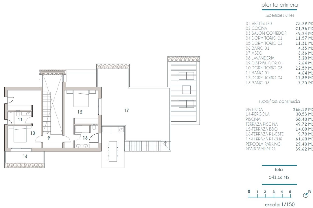 Villa in Moraira te koop, woonoppervlakte 268 m², Airconditioning, grondstuk 800 m², 4 slapkamer, 3 badkamer, Zwembad, ref.: BI-MT.H-793-13