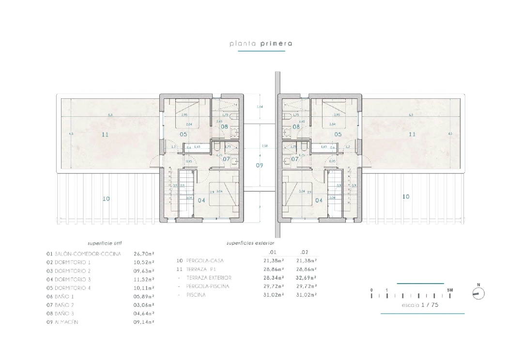 Villa in Benissa te koop, woonoppervlakte 265 m², + KLIMA, Airconditioning, grondstuk 519 m², 4 slapkamer, 3 badkamer, Zwembad, ref.: BI-MT.H-794-16