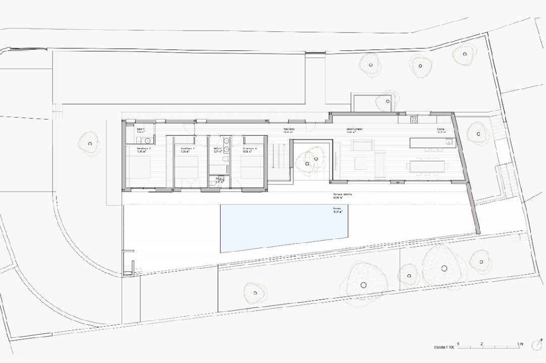 Villa in Benissa(La Fustera) te koop, woonoppervlakte 299 m², Bouwjaar 2024, Airconditioning, grondstuk 950 m², 4 slapkamer, 3 badkamer, Zwembad, ref.: BI-BE.H-909-11