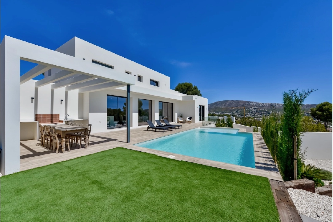 Villa in Moraira(La Sabatera) te koop, woonoppervlakte 259 m², Airconditioning, grondstuk 811 m², 4 slapkamer, 3 badkamer, Zwembad, ref.: CA-H-1766-AMBI-1