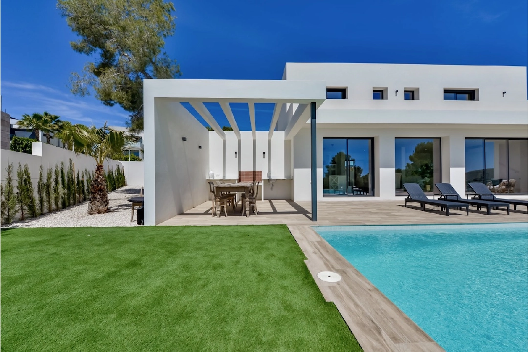 Villa in Moraira(La Sabatera) te koop, woonoppervlakte 259 m², Airconditioning, grondstuk 811 m², 4 slapkamer, 3 badkamer, Zwembad, ref.: CA-H-1766-AMBI-44