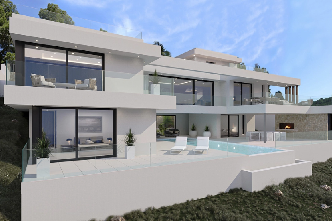 Villa in Calpe(Partida Empedrola) te koop, woonoppervlakte 453 m², Airconditioning, grondstuk 1013 m², 4 slapkamer, 5 badkamer, ref.: BP-4308CAL-1