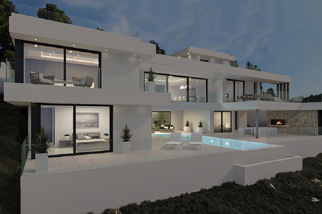 Villa in Calpe(Partida Empedrola) te koop, woonoppervlakte 453 m², Airconditioning, grondstuk 1013 m², 4 slapkamer, 5 badkamer, ref.: BP-4308CAL-3