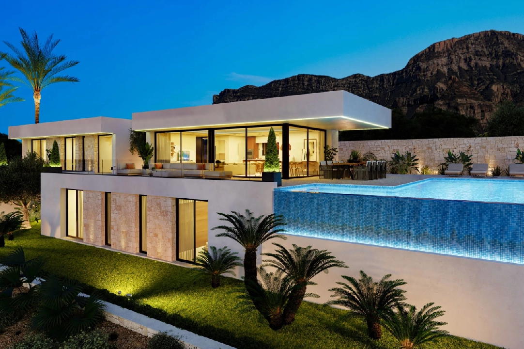 Villa in Denia(San Juan) te koop, woonoppervlakte 322 m², Bouwjaar 2026, + Centrale verwarming, Airconditioning, grondstuk 1600 m², 4 slapkamer, 4 badkamer, Zwembad, ref.: AS-0524-12